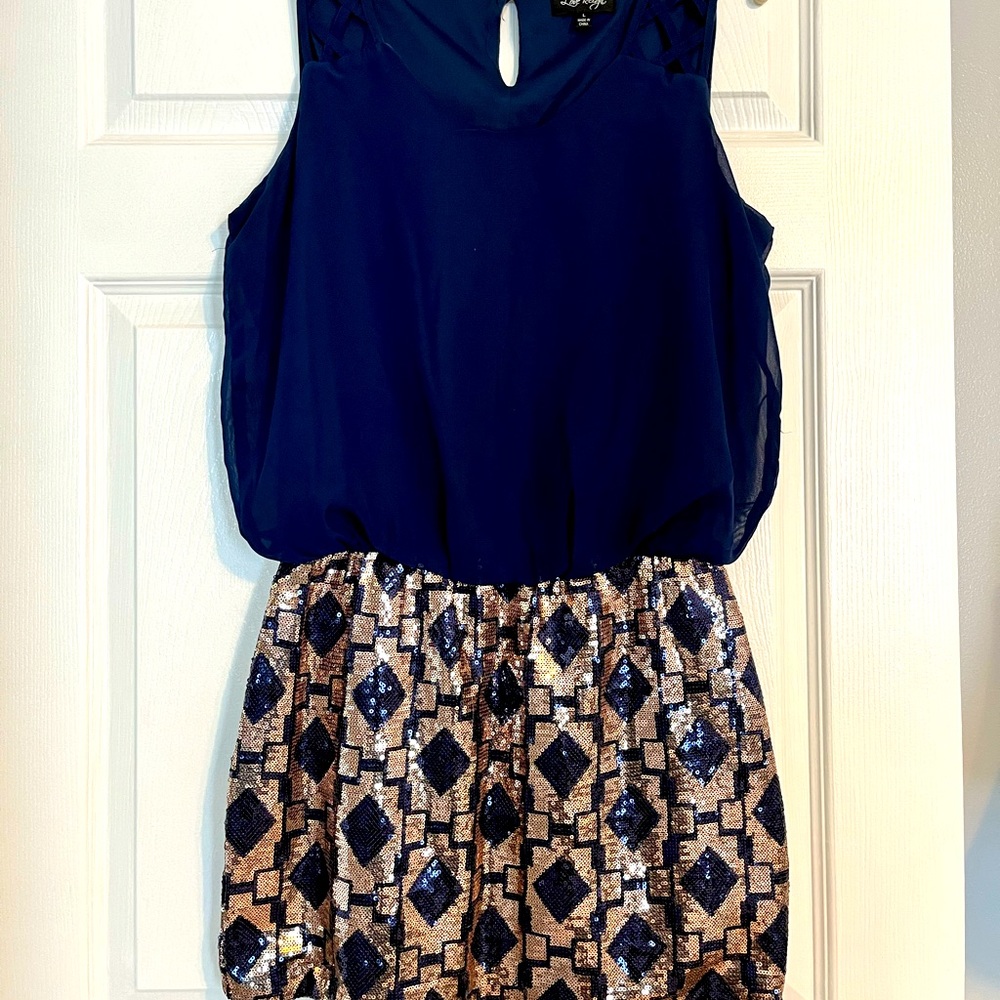 Blousy sequins mini dress